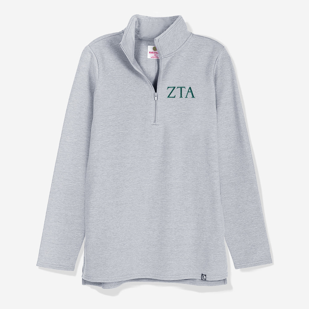 Zeta Tau Alpha Pullover Sweatshirt | Sorority Quarter Zip