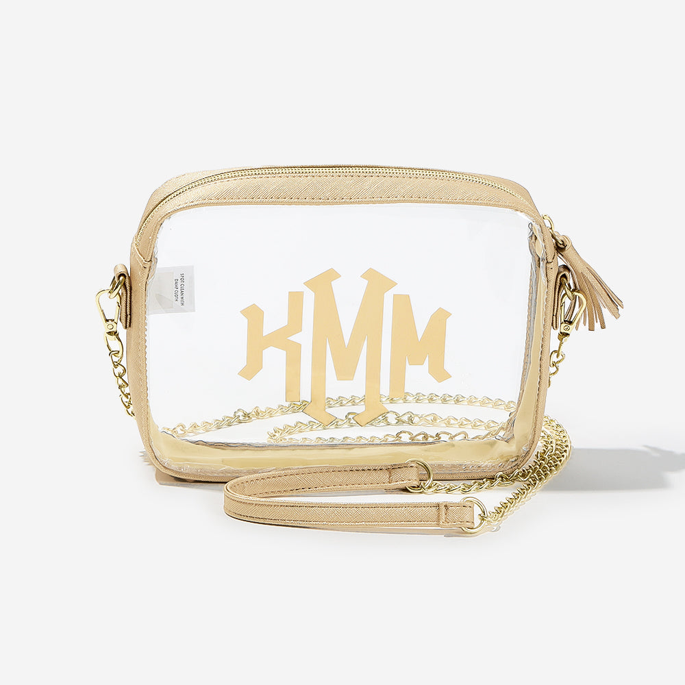 Monogrammed Clear Crossbody Bag | Stadium-Approved – Marleylilly
