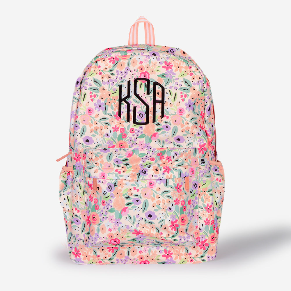 afterpay kids backpacks Monogrammed Basic Backpack Optimized DAM Turbler Devon Style Color:blue/silver For snacks