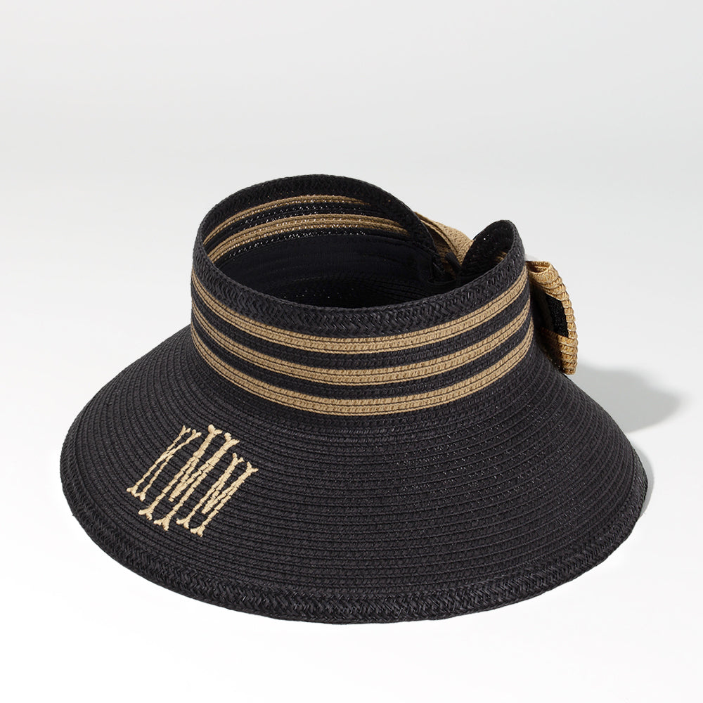 Monogrammed Straw Visor Hat - Marleylilly