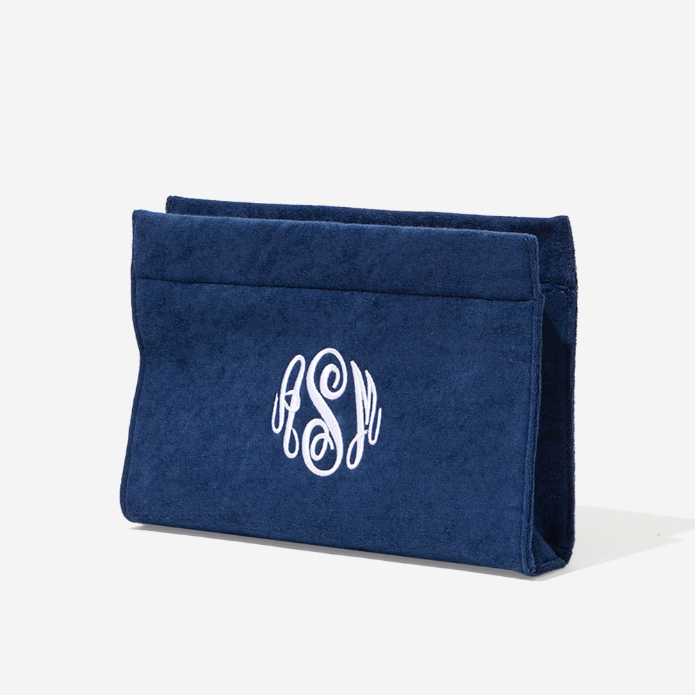 customized travel toiletry bag Monogrammed Terry Wholesale 2025 Custom PU Misc_Published Personalized leather toiletry bag Colour:Deep Teal