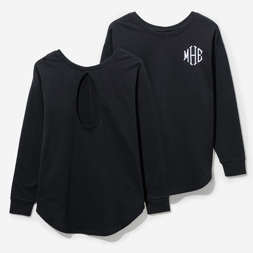 andequal back openribbon スウェット Personalized Open Back Sweatshirt | Marleylilly