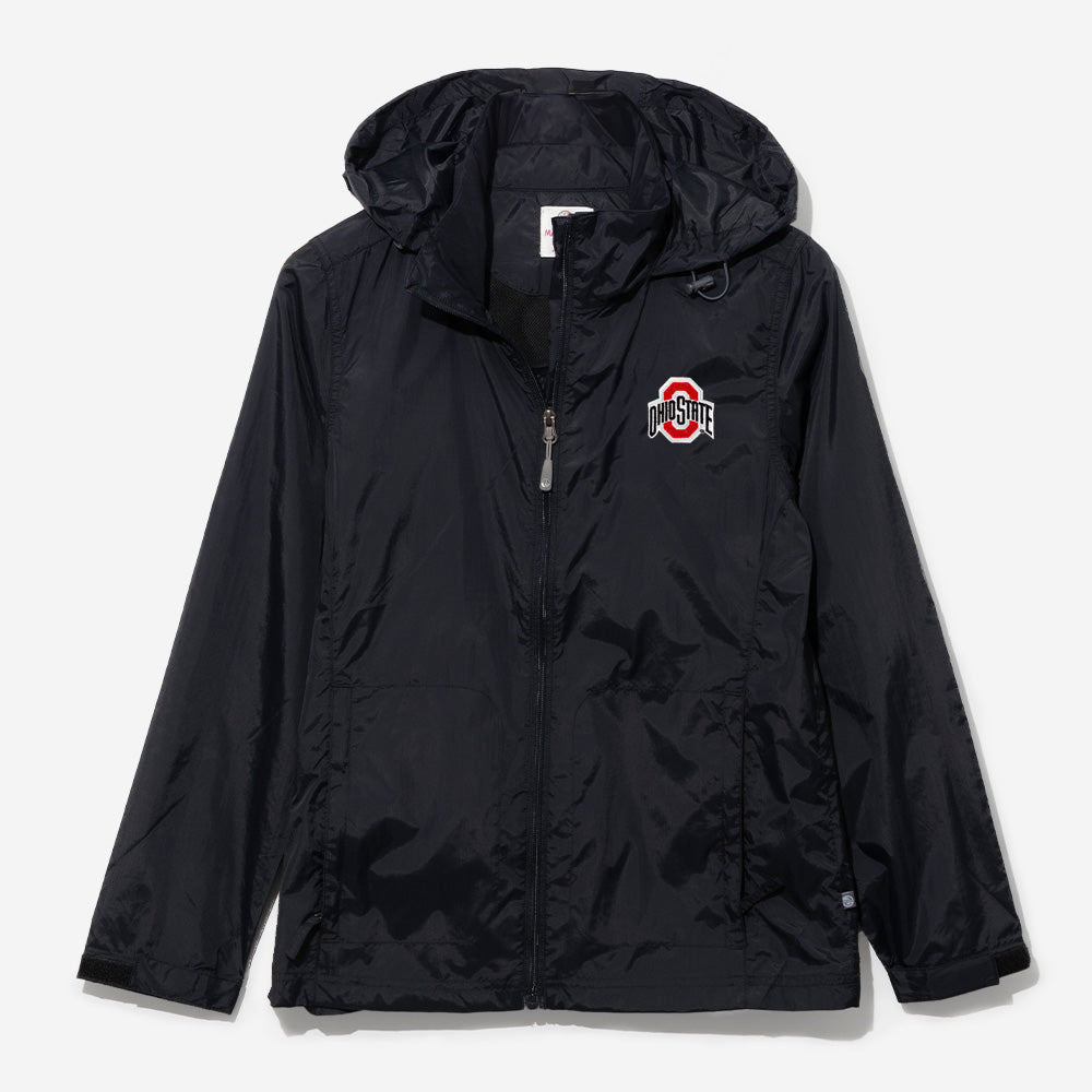 Ohio State Buckeyes Lightweight Rain Jacket in Black | Marleylilly
