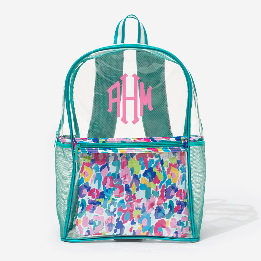 Monogrammed Clear Backpack