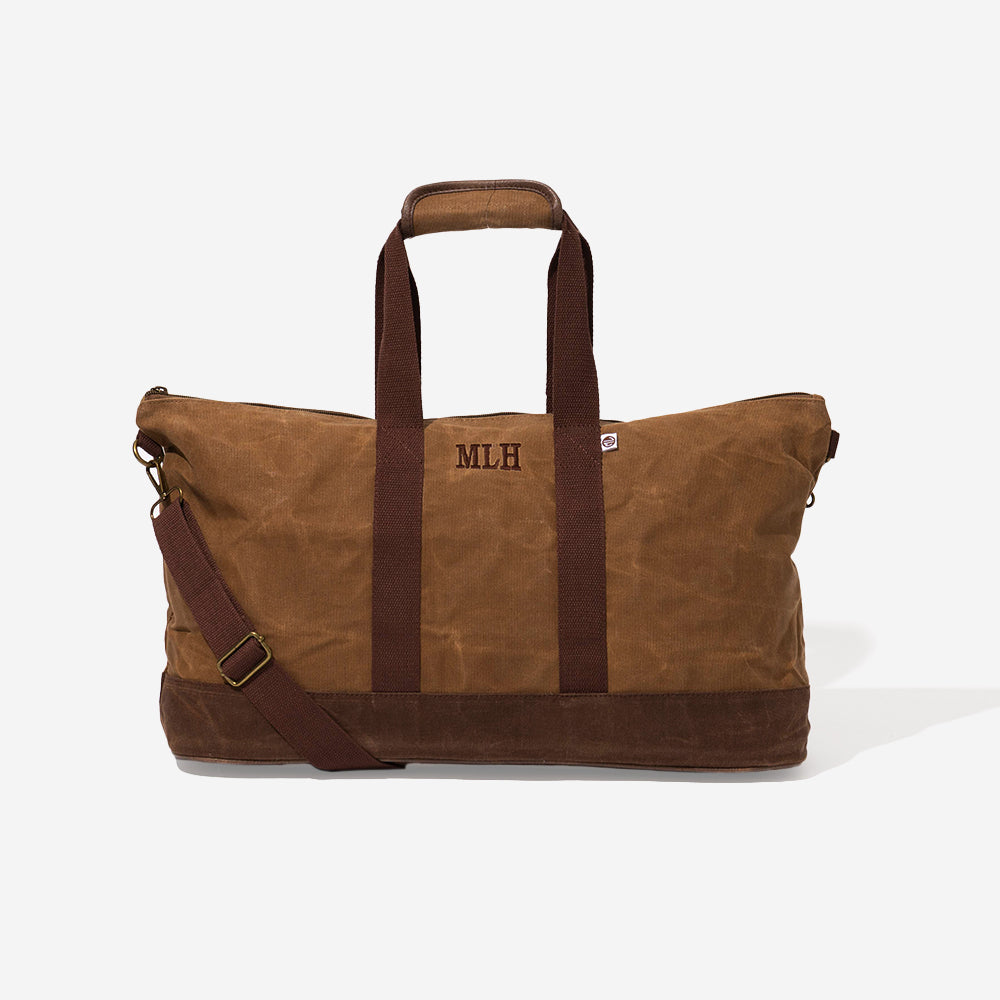 Monogrammed Kids Waxed Canvas Weekender | Marleylilly