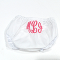 BLOOPER KIDS: Monogrammed White Eyelet Baby Bloomers