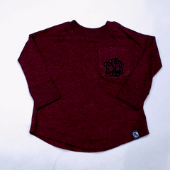 BLOOPER KIDS: Monogrammed Kids Long Sleeve Shirt