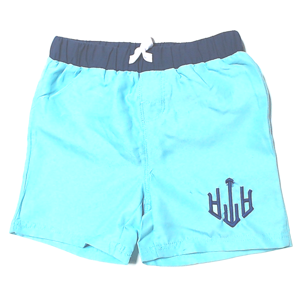 BLOOPER KIDS: Monogrammed Boys Swim Trunks