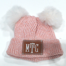 BLOOPER KIDS: Monogrammed Kids Pom Pom Beanie