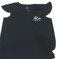 BLOOPER CLOTHING: Monogrammed Ruffle Pajama Top