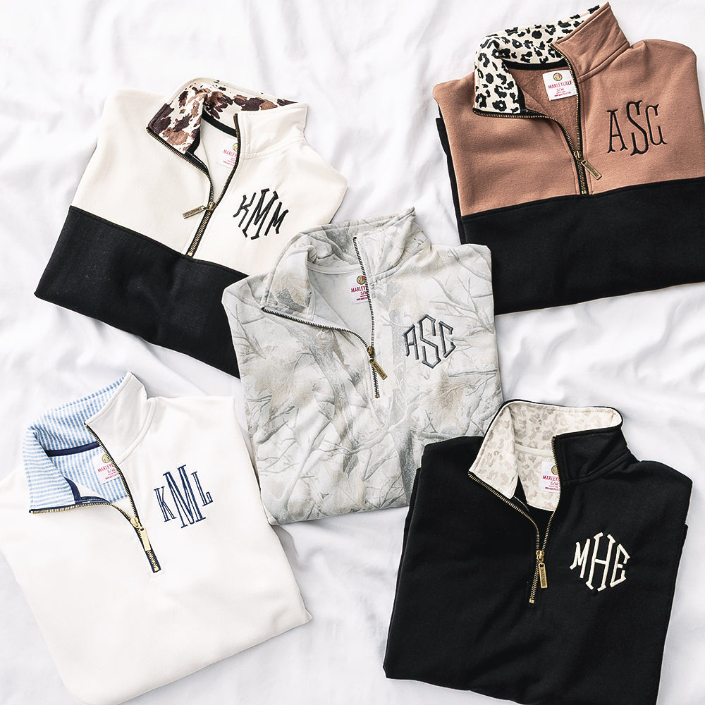 $24.99 & UP QUARTER ZIP SWEASHIRTS