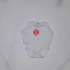 BLOOPER KIDS: Monogrammed Baby Long Sleeve Bodysuit