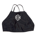 BLOOPER SWIM: Monogrammed High Neck Bikini Top