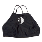 BLOOPER SWIM: Monogrammed High Neck Bikini Top