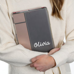 name vinyl on a tablet