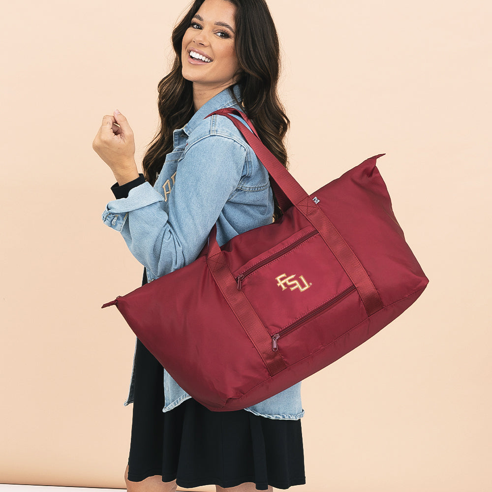 FSU Carry On Weekender on shoulder