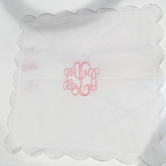 BLOOPER ACCESSORY: Monogrammed Scalloped Pillow Sham