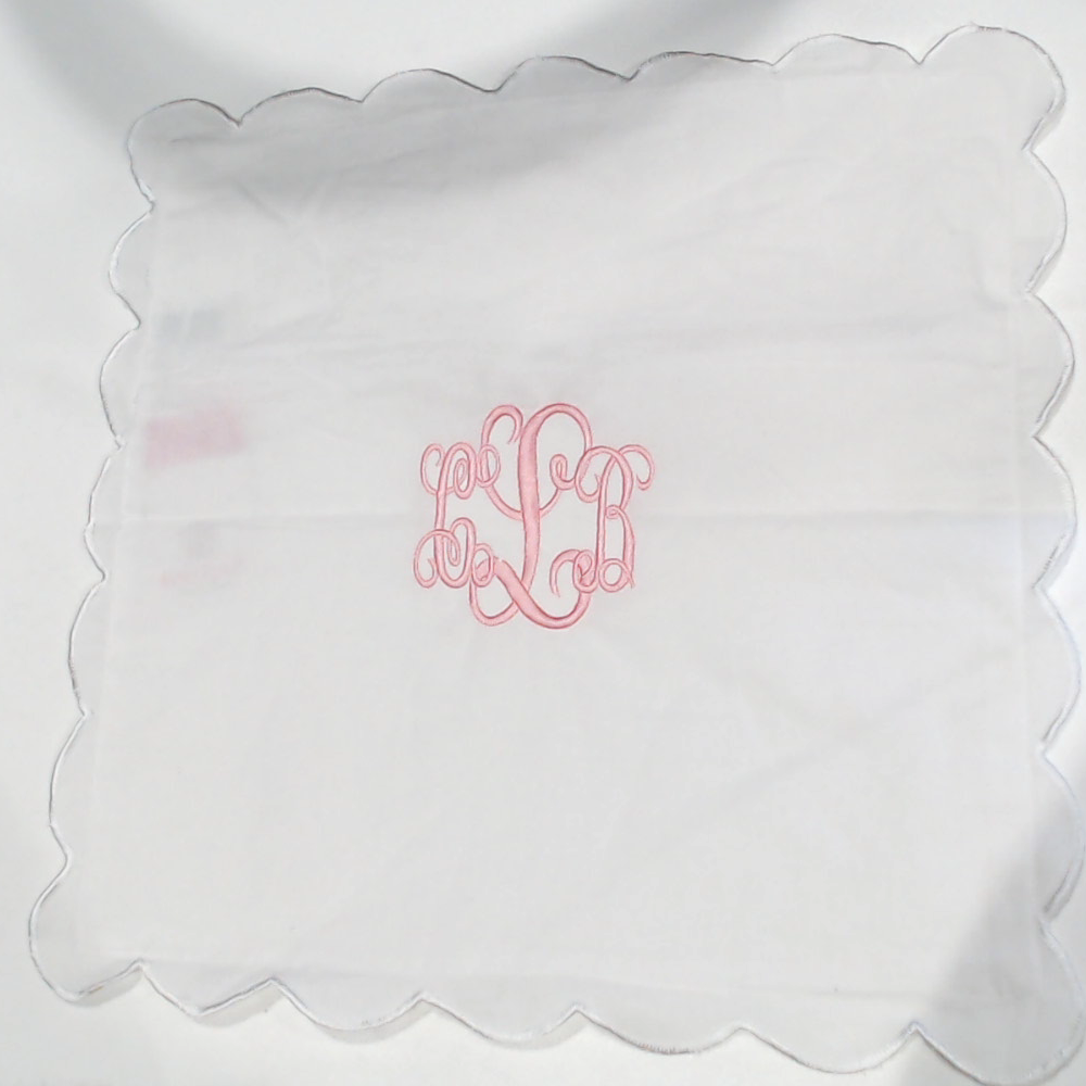 BLOOPER ACCESSORY: Monogrammed Scalloped Pillow Sham