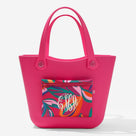Monogrammed Waterproof Beach Bag | Pink Island Sunset
