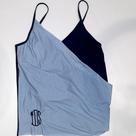 BLOOPER SWIM: Monogrammed Ruched Tankini