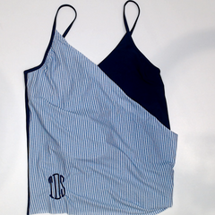 BLOOPER SWIM: Monogrammed Ruched Tankini