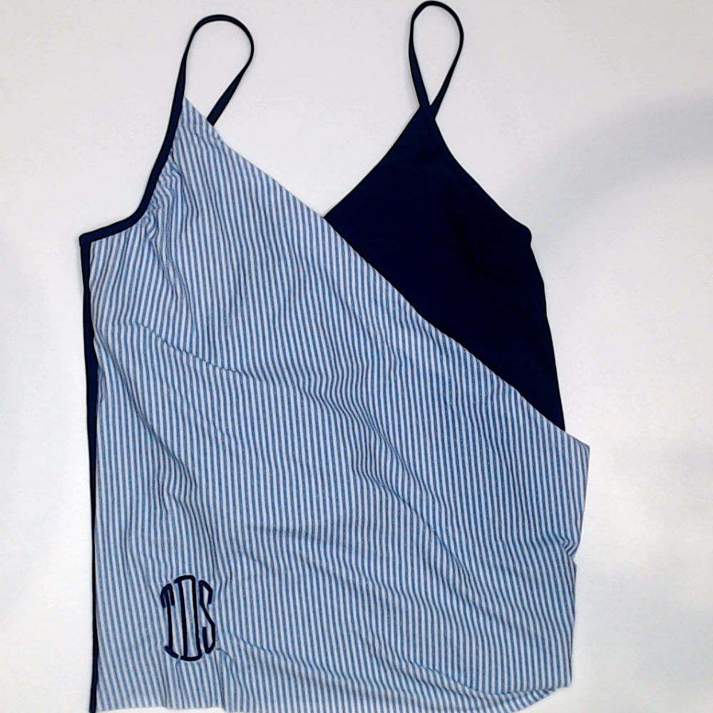 BLOOPER SWIM: Monogrammed Ruched Tankini