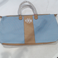 BLOOPER BAG: Monogrammed Seersucker Weekender