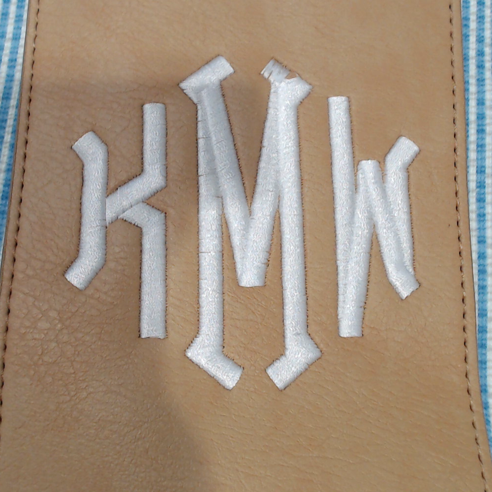 BLOOPER BAG: Monogrammed Seersucker Weekender