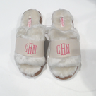 BLOOPER SHOES: Monogrammed Fuzzy Slippers