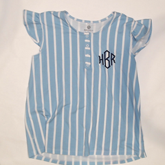 BLOOPER CLOTHING: Monogrammed Ruffle Top