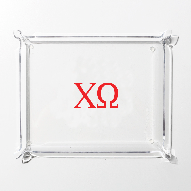 Chi Omega Acrylic Tray | Clear
