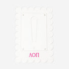 Alpha Omicron Pi Scalloped Picture Frame | Clear