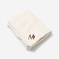 Alpha Phi Plush Blanket | Neutral Herringbone