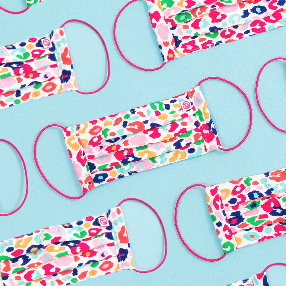 collage of leopard face masks