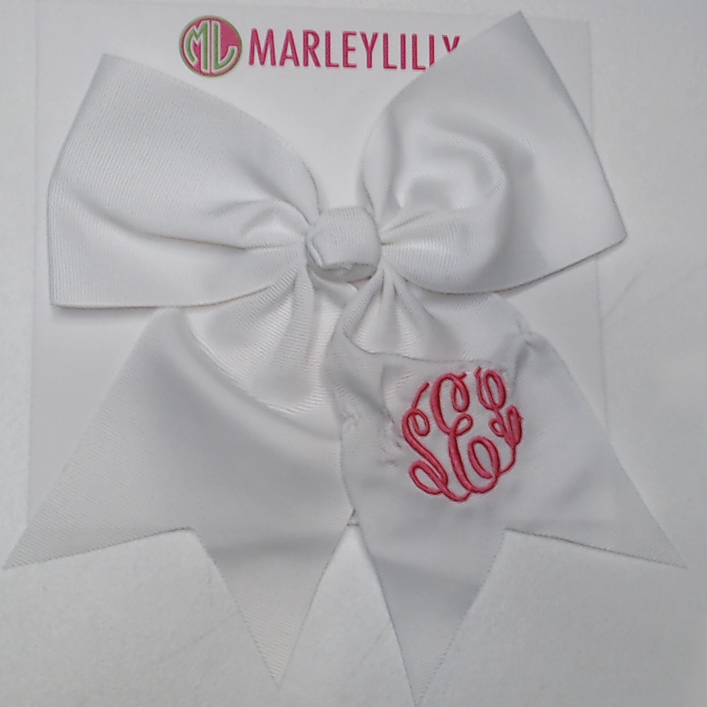 BLOOPER KIDS: Monogrammed Girls Hair Bow