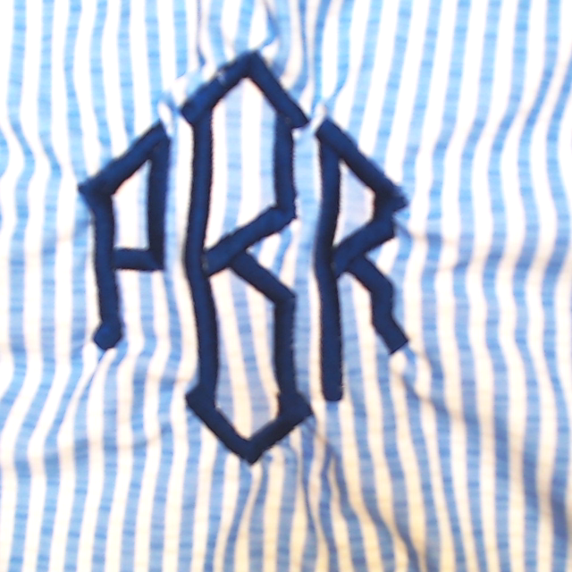 BLOOPER SWIM: Monogrammed High Neck Bikini Top