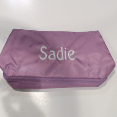 BLOOPER BAG: Monogrammed Double Layer Makeup Bag