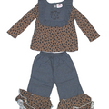 BLOOPER KIDS: Monogrammed Toddler Ruffle Pant Set