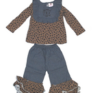BLOOPER KIDS: Monogrammed Toddler Ruffle Pant Set
