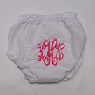 BLOOPER KIDS: Monogrammed White Eyelet Baby Bloomers
