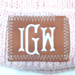 BLOOPER KIDS: Monogrammed Kids Pom Pom Beanie
