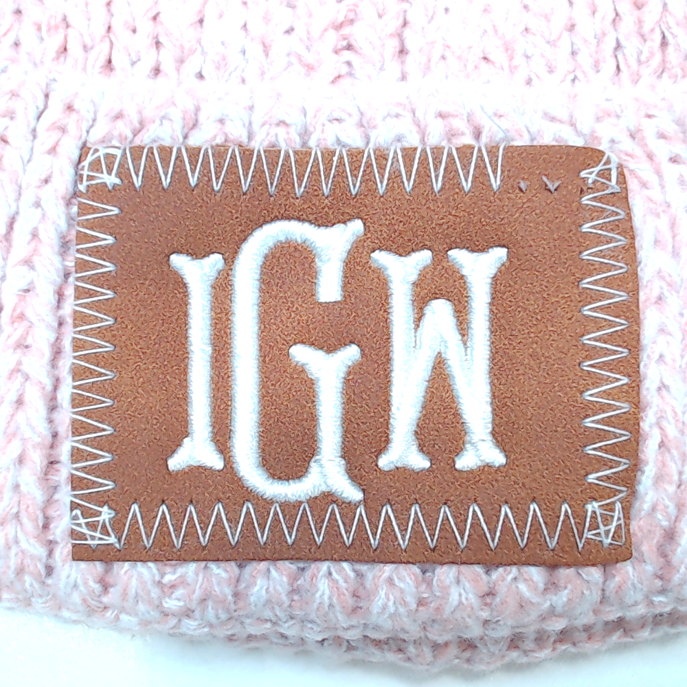 BLOOPER KIDS: Monogrammed Kids Pom Pom Beanie