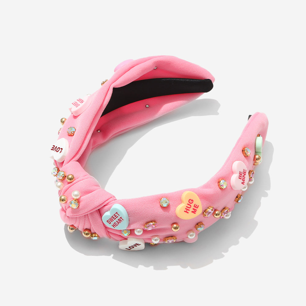 Valentines Headband | Light Pink Hearts