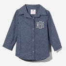 Monogrammed Kids Button Down Tunic | Chambray