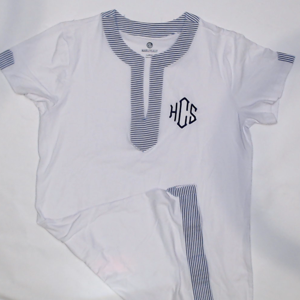 BLOOPER SWIM: Monogrammed Seersucker Cover Up