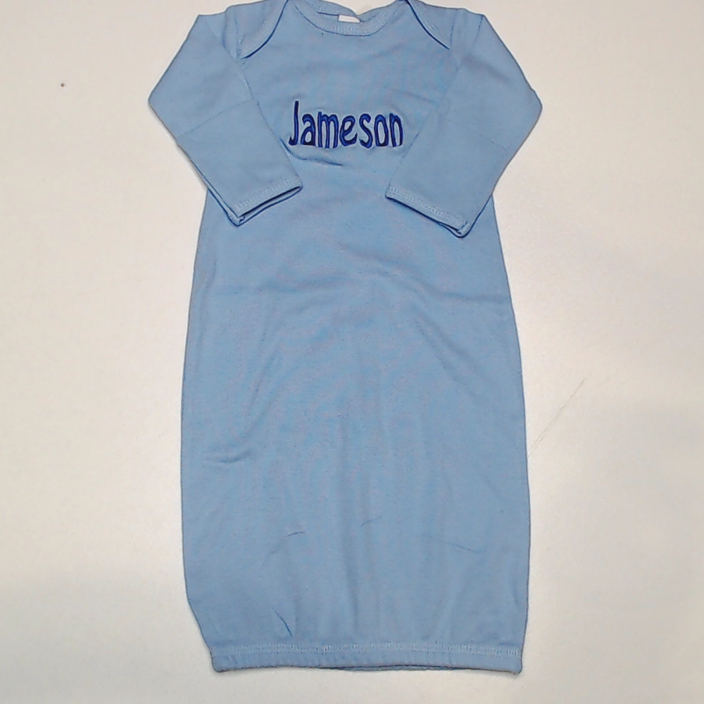 BLOOPER KIDS: Monogrammed Baby Layette Gown