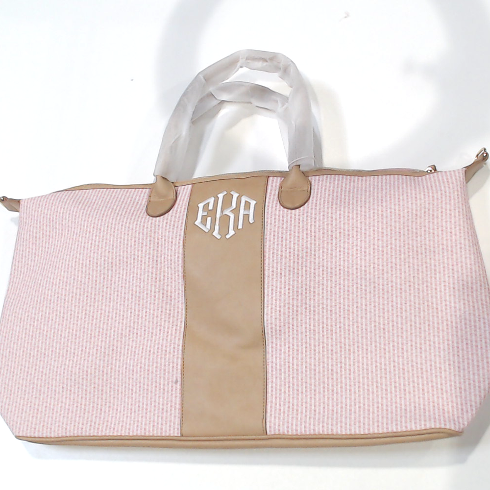 BLOOPER BAG: Monogrammed Seersucker Weekender - Promotional