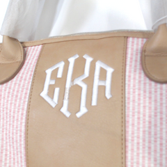 BLOOPER BAG: Monogrammed Seersucker Weekender - Promotional