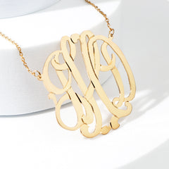 gold plated custom personalized necklace