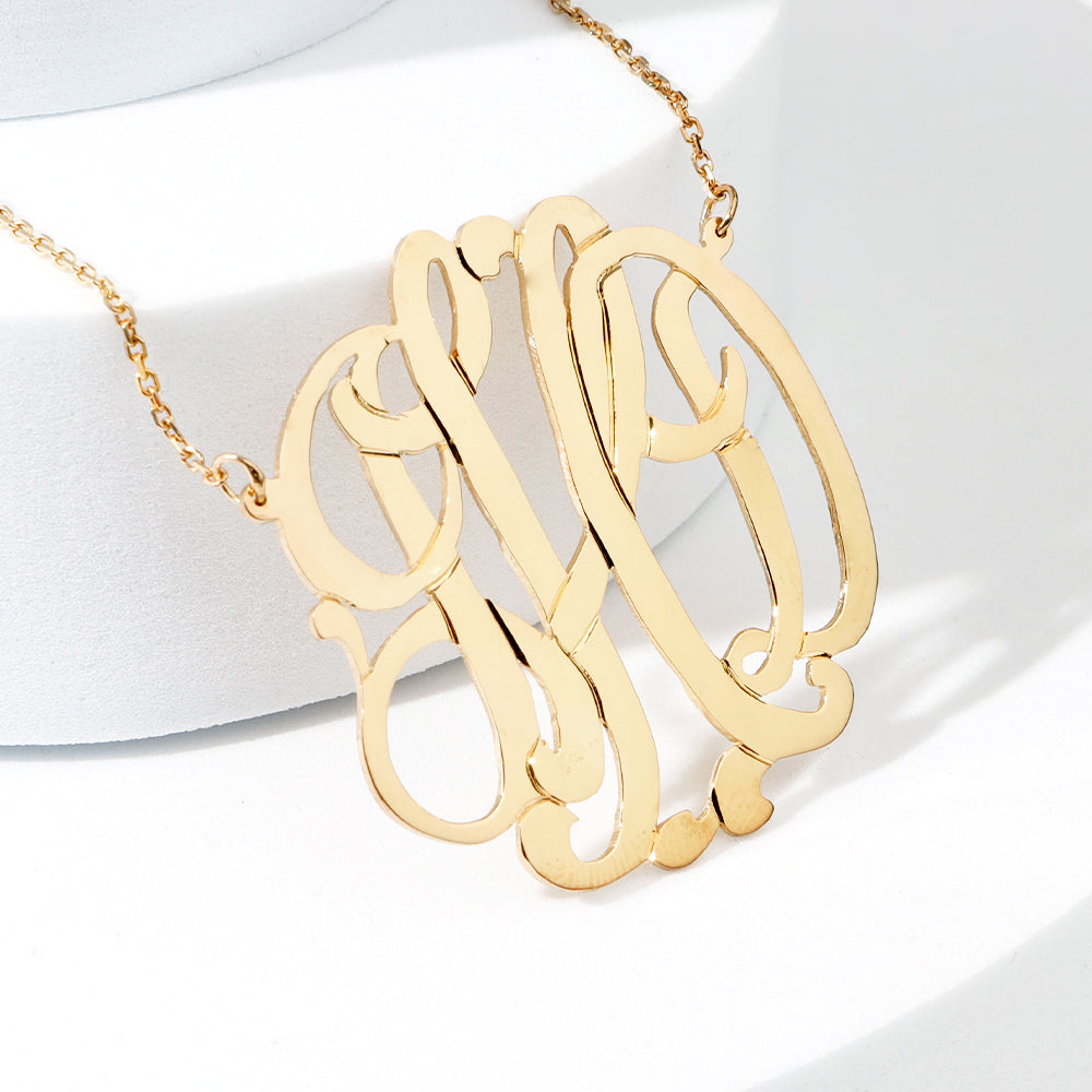 gold plated custom personalized necklace